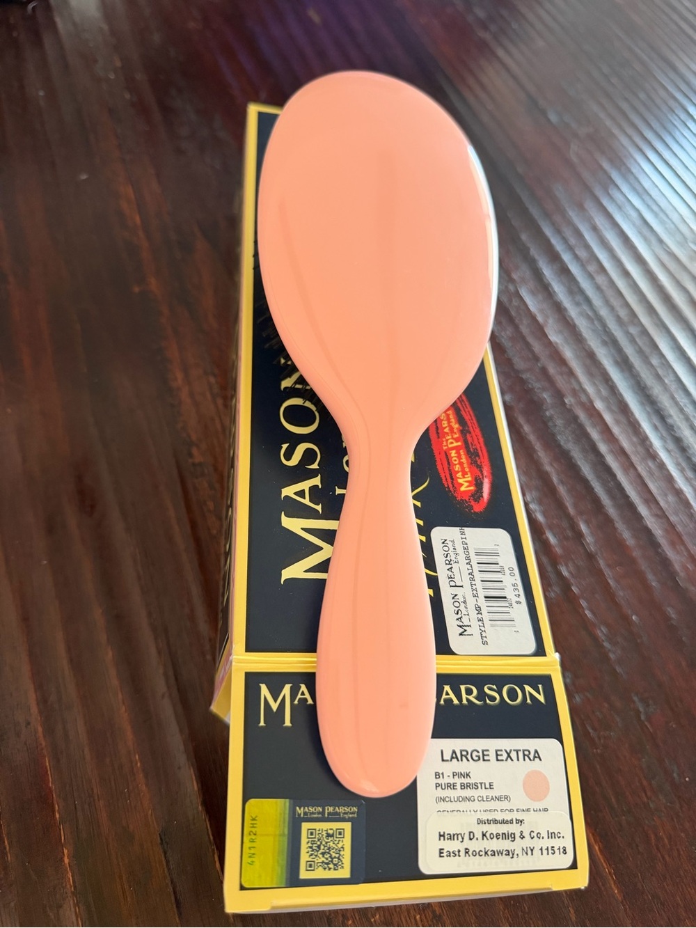 Mason Pearson Pink Boar Bristle Brush - Extra Large - Picture 2 of 3